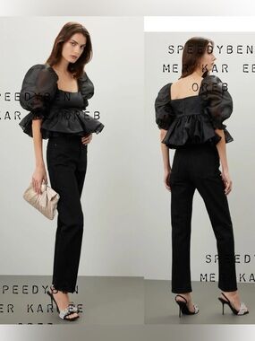 Selkie Bubble Top Black size Medium